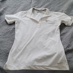 White Nike Dry Fit Polo / Golf Shirt